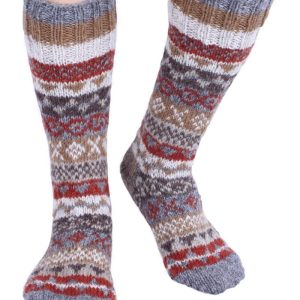 Wollen, lange, dikke sokken – Grijs