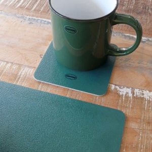 Cabanaz Onderzetters Set van 4 Donkergroen