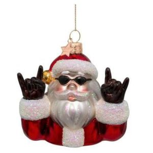 Kerstbal Rockende Kerstman