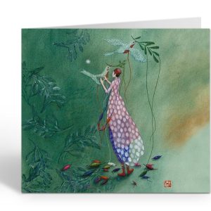 Dubbele kaart Brodeuse – Dromerige wenskaart van Gaëlle Boissonnard