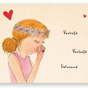 ZintenZ postkaart 10 x 15 cm – Verliefd, verloofd, getrouwd