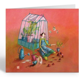 Dubbele kaart La Terre – Dromerige wenskaart van Gaëlle Boissonnard