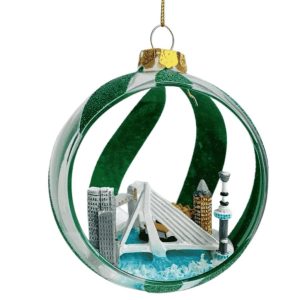 Kerstbal Rotterdam Open Bal Kleur – Glazen Ornament met Stadssilhouet