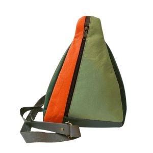 Jyoti 2 Fairtrade rugtas – Unieke fairtradetas van restleer