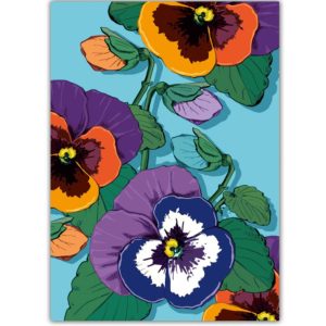 Ansichtkaart Viola – Bloemenillustratie (illi)