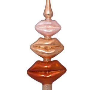 Piek Lippen Opaal – Mondgeblazen glazen kerstpiek van Vondels (16 cm)