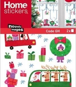 Raamsticker Kerst Auto’s en Cadeau’s