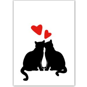 Ansichtkaart Twee Katten – Lupa & Kinta (NSIL0255)