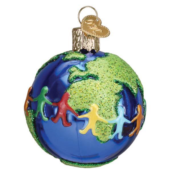 Kerstbal Wereld Vrede – Handgemaakt Glazen Ornament van Old World Christmas - Afbeelding 5