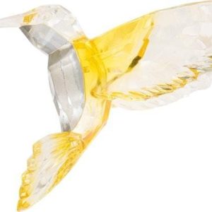 Kerstbal Kolibrie Geel-Zilver
