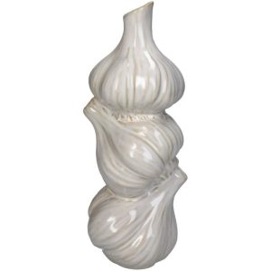 Vaas Knoflook H23 – Sculpturale keramieken vaas van fijn aardewerk (H23 cm)