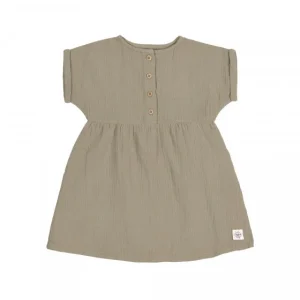 Lässig Muslin Jurk Olive