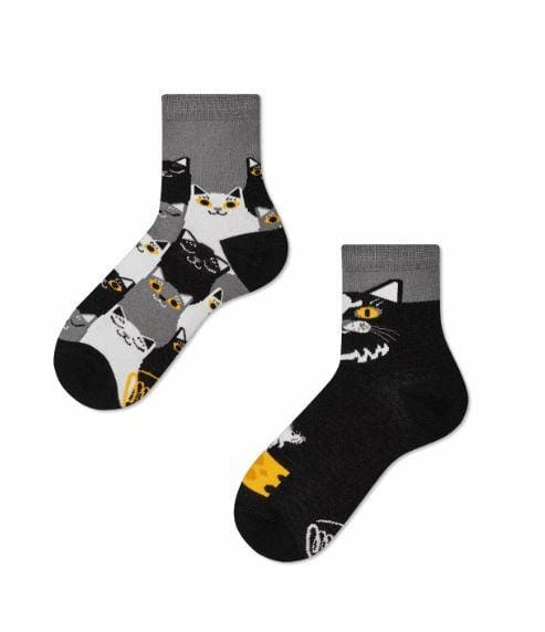 Many Mornings MisMatch Sokken Kids Black Cat 23-26