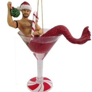 Kerstbal Zeemeerman Mistletoe Santa