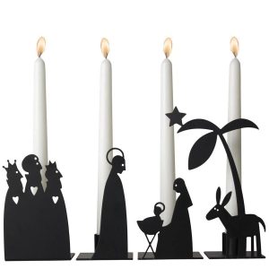 Adventskalender Kandelaars Kerststal