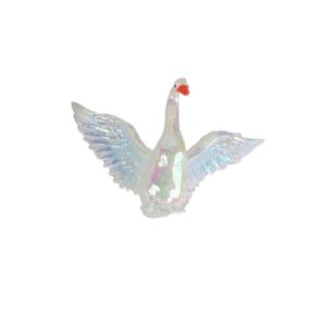 Kerstbal Zwaan Opalescent – Acryl Ornament (7,3 cm)