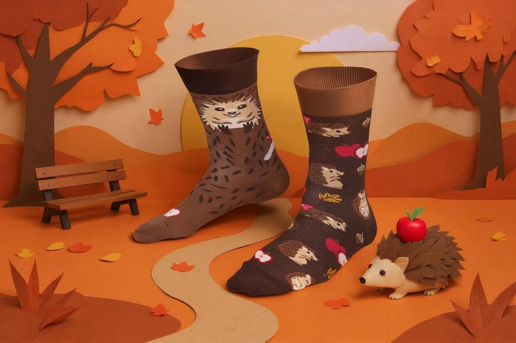 Many Mornings MisMatch Sokken – Happy Hedgehog 43-46 - Afbeelding 4