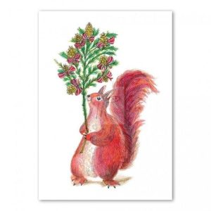 Dubbele kaart Squirrels Christmas