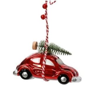 Kerstbal Volkswagen Kever Rood