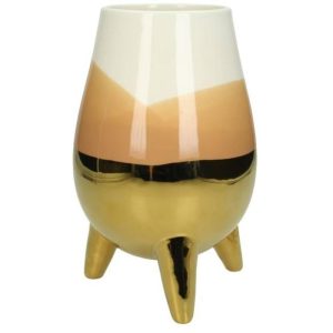 Vaas op pootjes Dolomiet Perzik