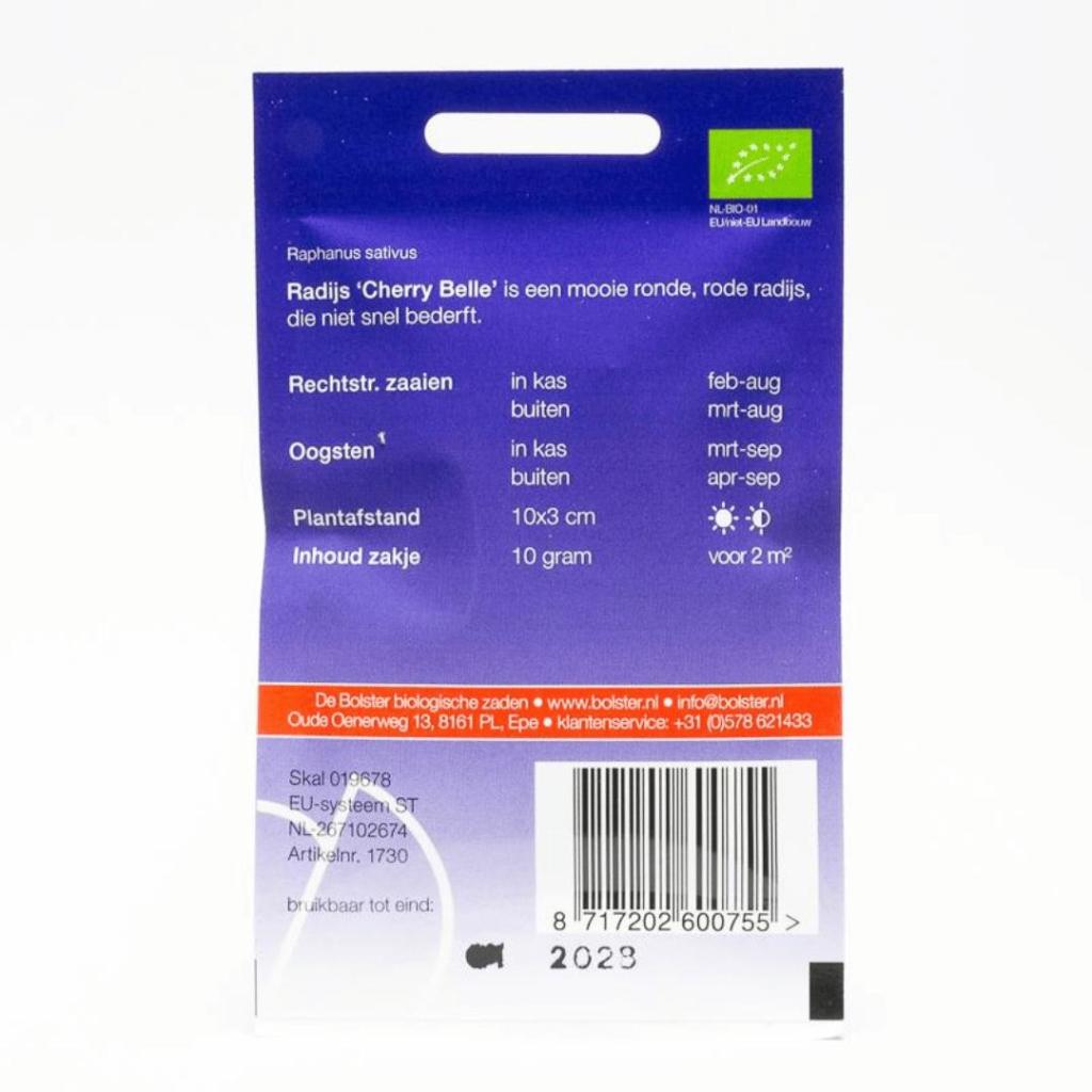 Radijs ‘Cherry Belle’ (Raphanus sativus) – Biologische zaden (Eenjarig) De Bolster - Afbeelding 3