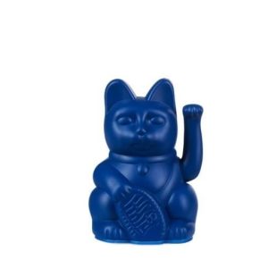 Lucky Cat- Zwaaiende Kat Donker Blauw Mini