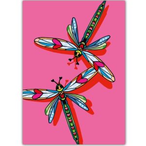 Ansichtkaart Finula – Libelle Illustratie met Hartjes (illi)