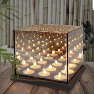 Waxine kaars Houder met Glas