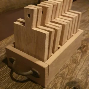 10 Tapas / onderzetters in houder