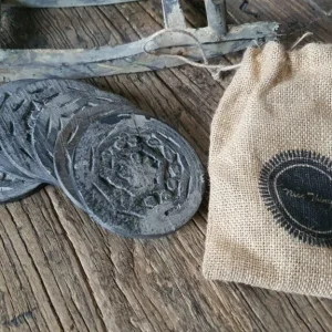 6 Onderzetters in Jutezak