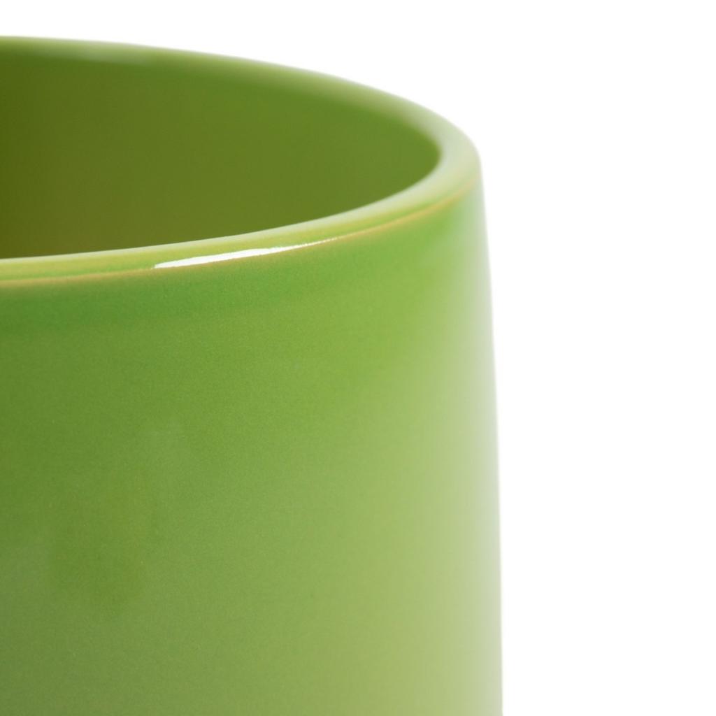 Keramieken Bloempot Dip-Dye Appelgroen – Bolvorm Ø15 cm H13,5 cm - Afbeelding 3