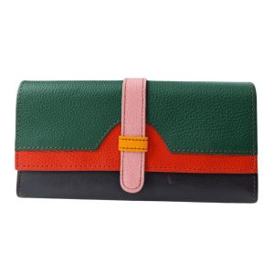 Meera 3 Leren Portemonnee – Kleurrijk Fairtrade Design van Siddharth Imports