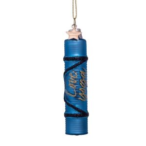 Kerstbal Yogamat Blauw– Glazen Ornament