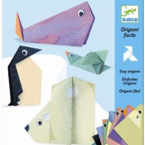 Djeco Origami Pooldieren – Knutselpakket met 24 Origamivellen