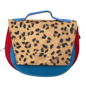 Fairtrade handtas Vranda 3 – Omkeerbare Leren Schoudertas met Dierenprint