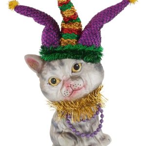 Kerstbal Kat met Hoed