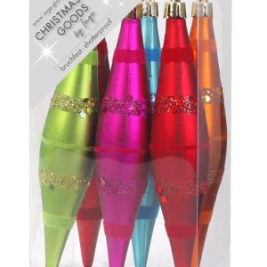 Set van 6 Onbreekbare Pegels Kerstballen – Kleurrijke ornamenten van Inges Christmas Decor