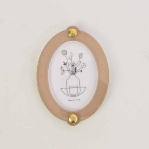 Omwisselbaar Fotolijstje Hangend Oval Smoke/Nude L