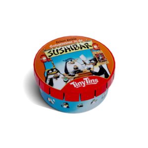 Tiny Tins: Geharrewar in de Sushibar – Mini Dobbelspel van 999 Games (2-5 spelers, 7+)