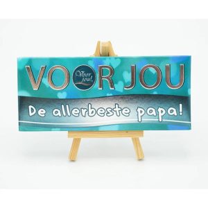 Wensreep De allerbeste papa – Fairtrade Belgische melkchocolade cadeaureep