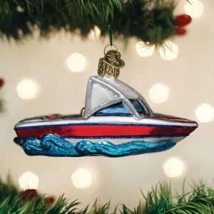 Kerstbal Skiboot – Handgemaakt Glazen Ornament van Old World Christmas