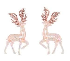 Kerstbal Acryl Hert Zacht Roze