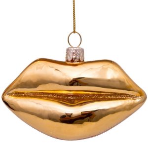 Kerstbal Lippen Goud