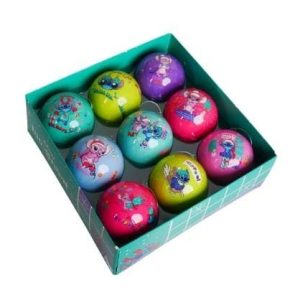 Set van 9 Onbreekbare Stitch Kerstballen Ø7,5 cm – kunststof ornamenten van Kurt Adler