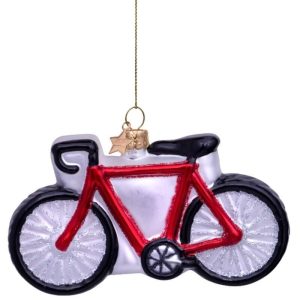 Kerstbal Rode Race Fiets