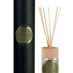 Cerabella Geurstokjes Diffuser N.22 – Tonka & Balsem – 100 ml – Inclusief 8 Rietstengels & Houten Deksel