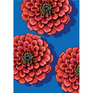 Ansichtkaart Zinno – Zinnia-illustratie (illi)