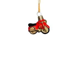 Kerstbal Mini Motorfiets Rood