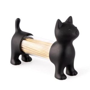 Balvi Tandenstokerhouder Kat Zwart