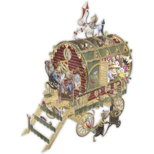 3D Wenskaart Mouse Caravan – Laser cut kaart met envelop